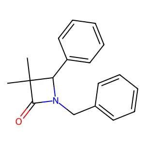 1-Benzyl-3,3-dimethyl-4-phenylazetidin-2-one structure