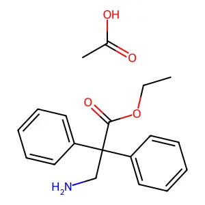 Acetic acid;ethyl 3-amino-2,2-diphenylpropanoate structure