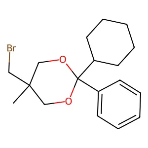 5-(Bromomethyl)-2-cyclohexyl-5-methyl-2-phenyl-1,3-dioxane structure