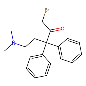 1-Bromo-5-(dimethylamino)-3,3-diphenylpentan-2-one structure