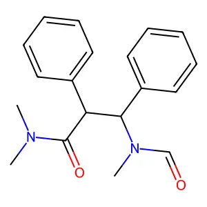 3-[formyl(methyl)amino]-N,N-dimethyl-2,3-diphenylpropanamide structure