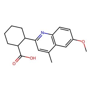 2-(6-Methoxy-4-methylquinolin-2-yl)cyclohexane-1-carboxylic acid structure