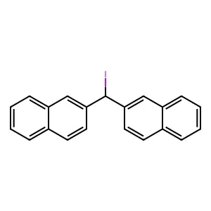 2-[Iodo(naphthalen-2-yl)methyl]naphthalene structure