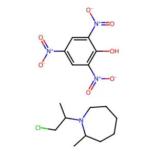 1-(1-Chloropropan-2-yl)-2-methylazepane;2,4,6-trinitrophenol structure