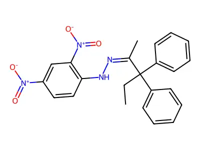 N-(3,3-Diphenylpentan-2-ylideneamino)-2,4-dinitro-aniline structure