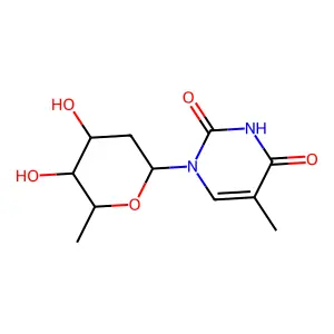 1-(4,5-Dihydroxy-6-methyloxan-2-yl)-5-methylpyrimidine-2,4-dione structure