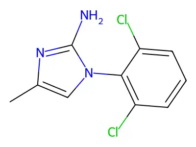 1H-Imidazol-2-amine, 1-(2,6-dichlorophenyl)-4-methyl- structure