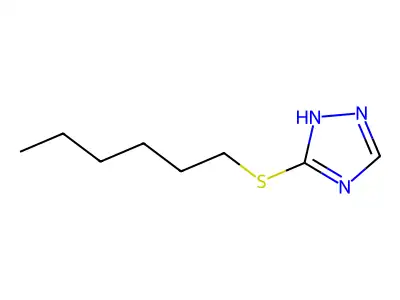 3-Hexylthio-1,2,4-triazole structure