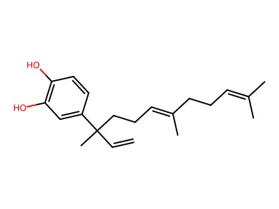 4-(3,7,11-Trimethyldodeca-1,6,10-trien-3-yl)benzene-1,2-diol structure