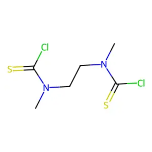 Ethane-1,2-diylbis(methylcarbamothioyl chloride) structure