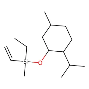 Ethenyl-ethyl-methyl-(5-methyl-2-propan-2-ylcyclohexyl)oxysilane structure