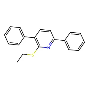Pyridine, 2-(ethylthio)-3,6-diphenyl- structure