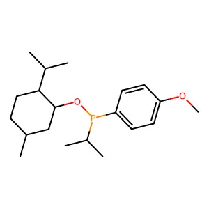 (4-Methoxyphenyl)-(5-methyl-2-propan-2-ylcyclohexyl)oxy-propan-2-ylphosphane structure
