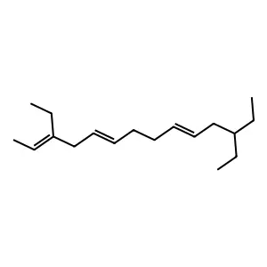 3,12-Diethyl-2,5,9-tetradecatriene structure