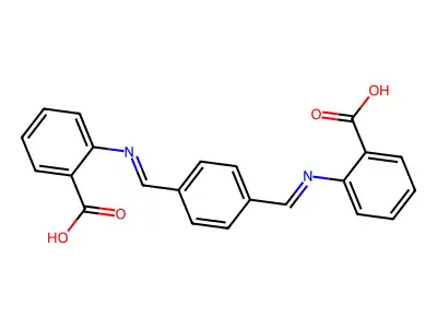 N,N'-Terephthalylidenedianthranilic acid structure