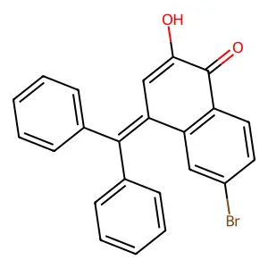 6-Bromo-4-(diphenylmethylidene)-2-hydroxynaphthalen-1(4H)-one structure