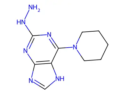 (6-piperidin-1-yl-7H-purin-2-yl)hydrazine structure
