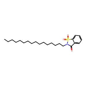 2-Hexadecyl-1,1-dioxo-1,2-benzothiazol-3-one structure