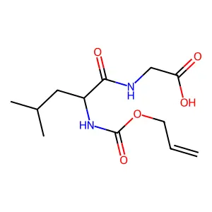 2-[[4-Methyl-2-(prop-2-enoxycarbonylamino)pentanoyl]amino]acetic acid structure
