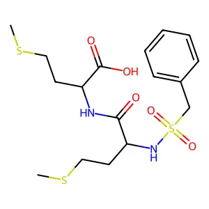 N-(Phenylmethanesulfonyl)methionylmethionine structure
