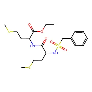 Ethyl N-(phenylmethanesulfonyl)methionylmethioninate structure