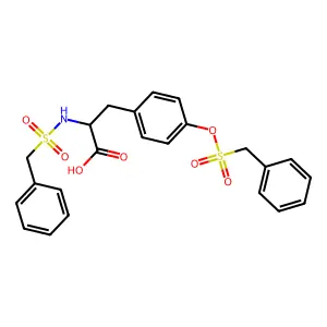 N,O-Bis(phenylmethanesulfonyl)tyrosine structure