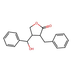 3-Benzyl-4-[hydroxy(phenyl)methyl]oxolan-2-one structure