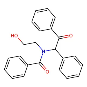 N-(2-hydroxyethyl)-N-(2-oxo-1,2-diphenylethyl)benzamide structure