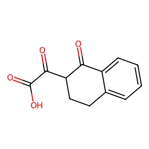 2-oxo-2-(1-oxo-3,4-dihydro-2H-naphthalen-2-yl)acetic acid structure