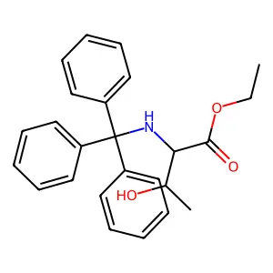 Ethyl 3-hydroxy-2-(tritylamino)butanoate structure