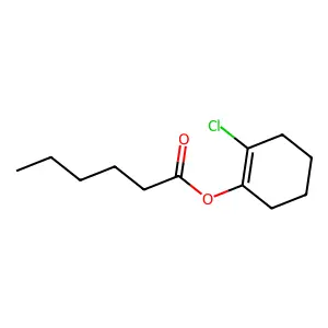 (2-Chlorocyclohexen-1-yl) hexanoate structure