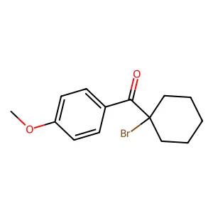 (1-Bromocyclohexyl)-(4-methoxyphenyl)methanone structure