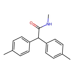 N-methyl-2,2-bis(4-methylphenyl)acetamide structure