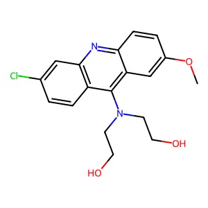 2,2'-((6-Chloro-2-methoxyacridin-9-yl)azanediyl)diethanol structure