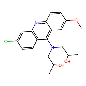1,1'-[(6-Chloro-2-methoxyacridin-9-yl)azanediyl]di(propan-2-ol) structure