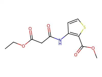 Methyl 3-(3-ethoxy-3-oxopropanamido)thiophene-2-carboxylate structure