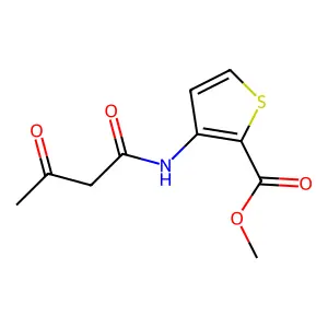 Methyl 3-(3-oxobutanamido)thiophene-2-carboxylate structure