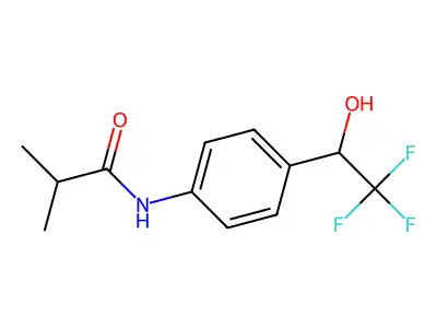 Propanamide, N-(4-(1-hydroxy-2,2,2-trifluoroethyl)phenyl)-2-methyl- structure