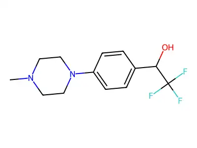 Benzenemethanol, 4-(4-methyl-1-piperazinyl)-alpha-(trifluoromethyl)- structure
