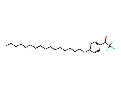 Benzenemethanol, 4-(hexadecylamino)-alpha-(trifluoromethyl)- structure