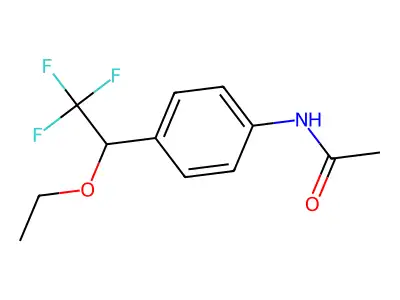 Acetamide, N-(4-(1-ethoxy-2,2,2-trifluoroethyl)phenyl)- structure