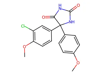2,4-Imidazolidinedione, 5-(3-chloro-4-methoxyphenyl)-5-(4-methoxyphenyl)- structure