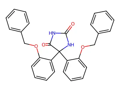 2,4-Imidazolidinedione, 5,5-bis(2-(phenylmethoxy)phenyl)- structure