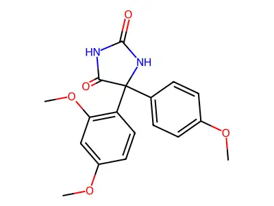 2,4-Imidazolidinedione, 5-(2,4-dimethoxyphenyl)-5-(4-methoxyphenyl)- structure