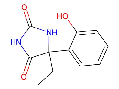 2,4-Imidazolidinedione, 5-ethyl-5-(2-hydroxyphenyl)- structure