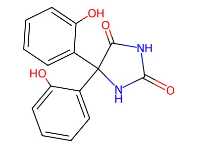 2,4-Imidazolidinedione, 5,5-bis(2-hydroxyphenyl)- structure