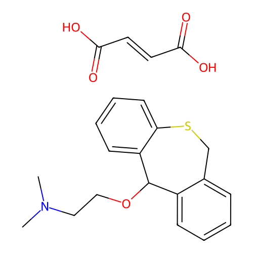 Amethobenzepine fumarate structure