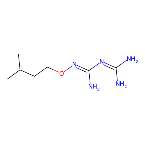 1-(Diaminomethylidene)-2-(3-methylbutoxy)guanidine structure