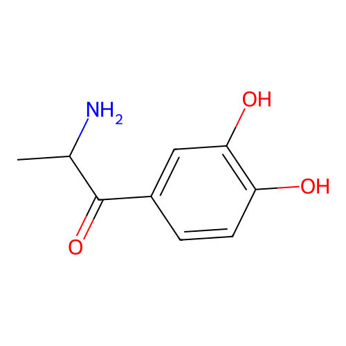 2-Amino-1-(3,4-dihydroxyphenyl)propan-1-one structure
