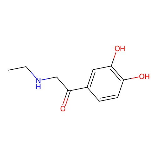 1-(3,4-Dihydroxyphenyl)-2-(ethylamino)ethanone structure